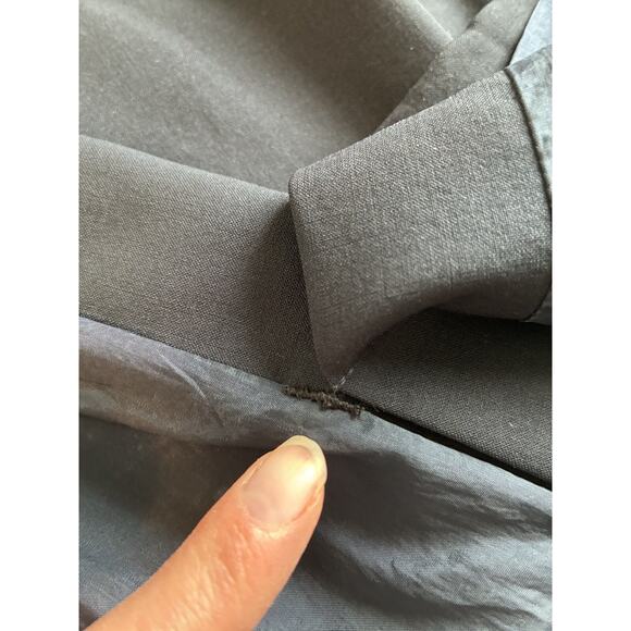 Hugo Boss Vilina Skirt Women 10 Dark Navy Wool Career Closet Staple Office Siren - Picture 9 of 13